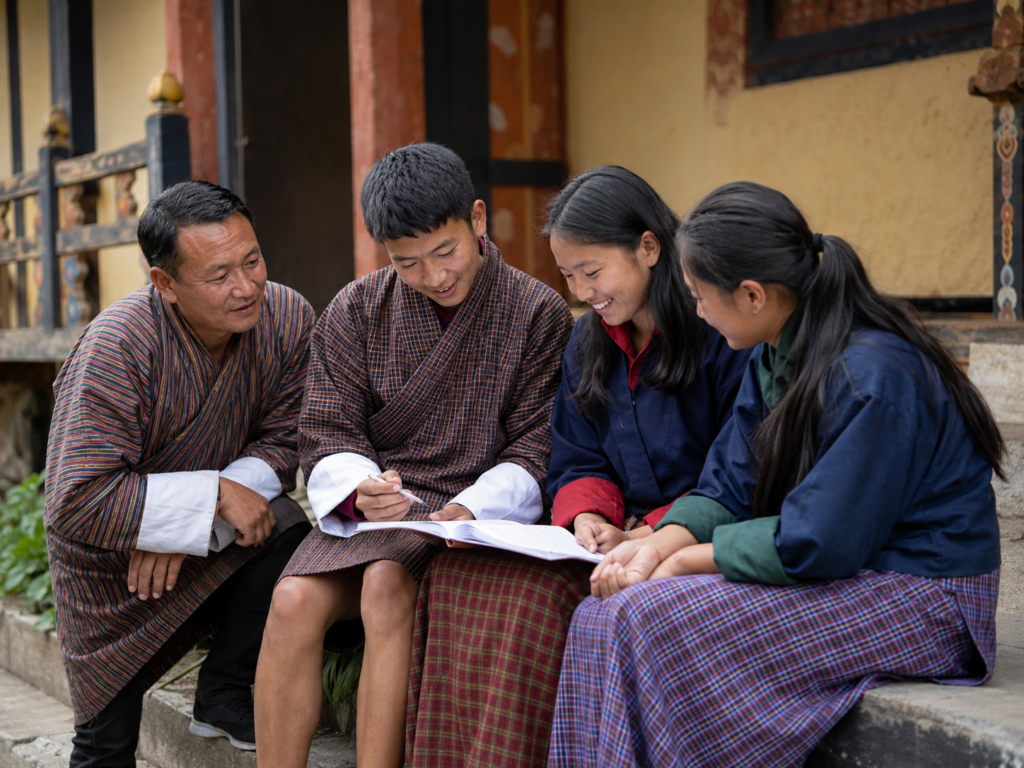 Young people planning their future with a mentor - placeholder