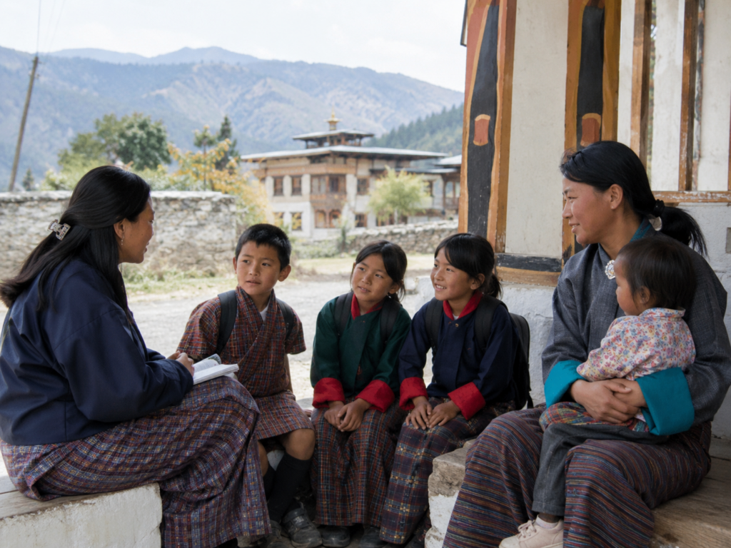 Nazhoen Lamtoen community support with children and families in Bhutan - placeholder
